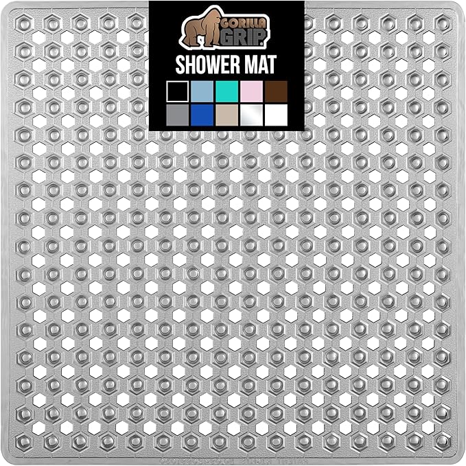GORILLA GRIP Patented Square Shower Stall Mat, Small Bathtub Floor Mats by GorillaGrip
