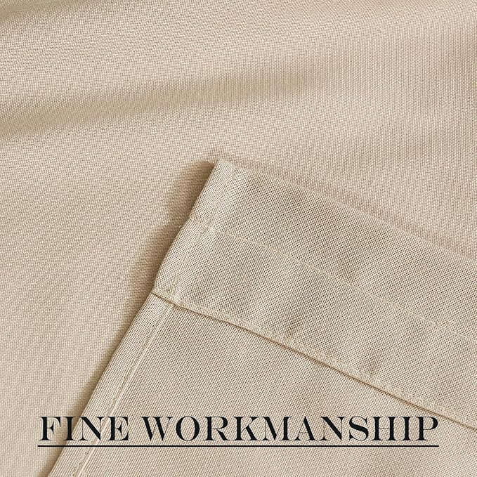 NICETOWN Linen Door Curtains 50 inch Length 1 Panel Farmhouse Kitchen Curtain - Image 6