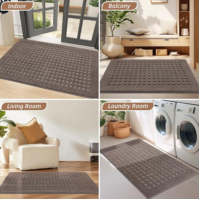 BEQHAUSE Waffle Door Mats Indoor 32"x48", Dog Mat - Image 8