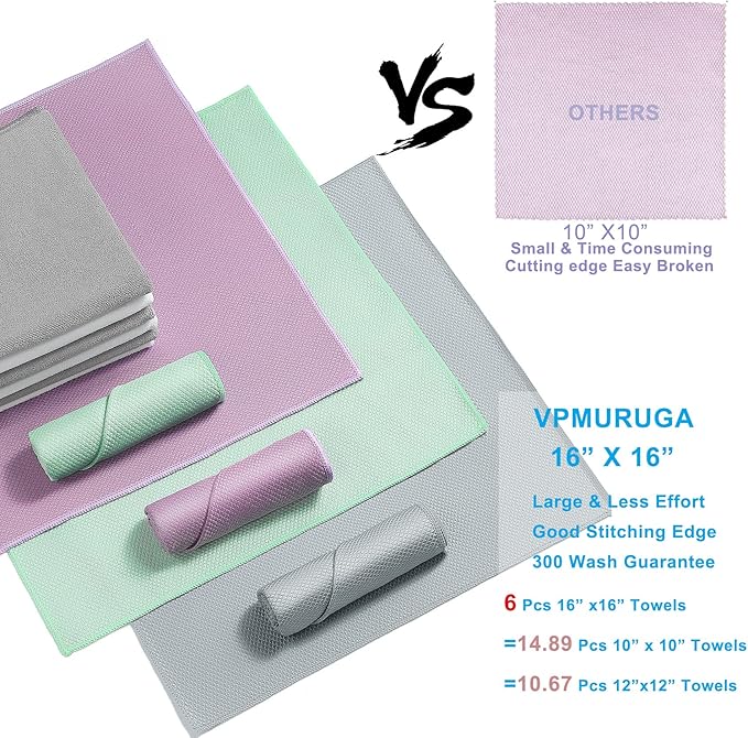 Easy Clean Fish Scale Nanoscale Cleaning Cloth, Streak Free Microfiber Glass - Image 4
