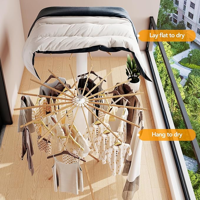 Clothes Drying Rack Tripod, Drying Rack Clothing, Laundry Drying Rack, Floor - Image 4