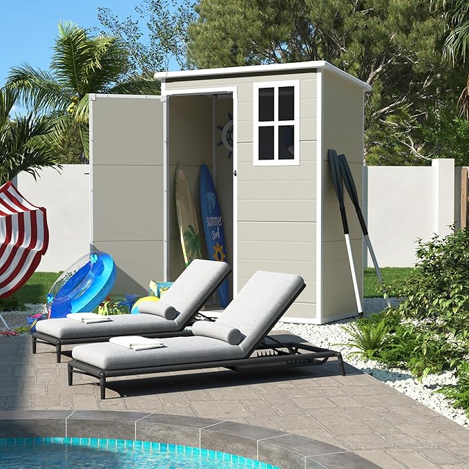 UDPATIO Outdoor Storage Shed 5x3 FT, Plastic Garden Shed - Image 7