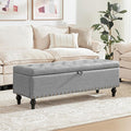 51.8’’ Storage Ottoman Bench, Faux Leather Ottoman by Unknown
