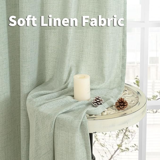 YoungsTex Sage Green Curtains 80 Inch Length - Image 7