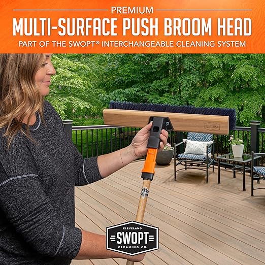 SWOPT 18” Premium Multi-Surface Push Broom Cleaning Head — Indoor and Outdoor - Image 5