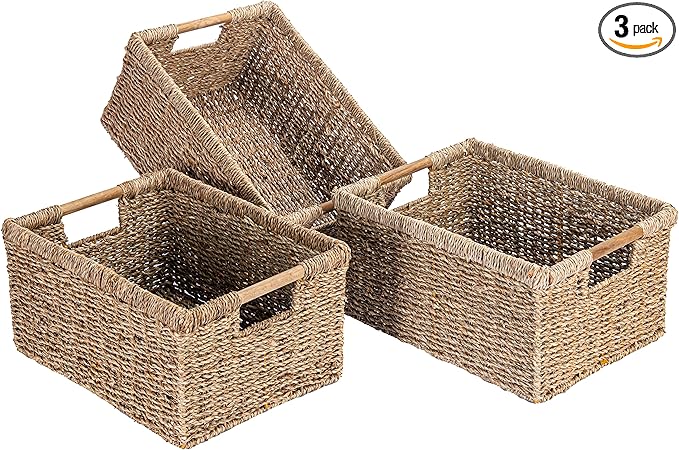 Large Wicker Basket Rectangular by VATIMA