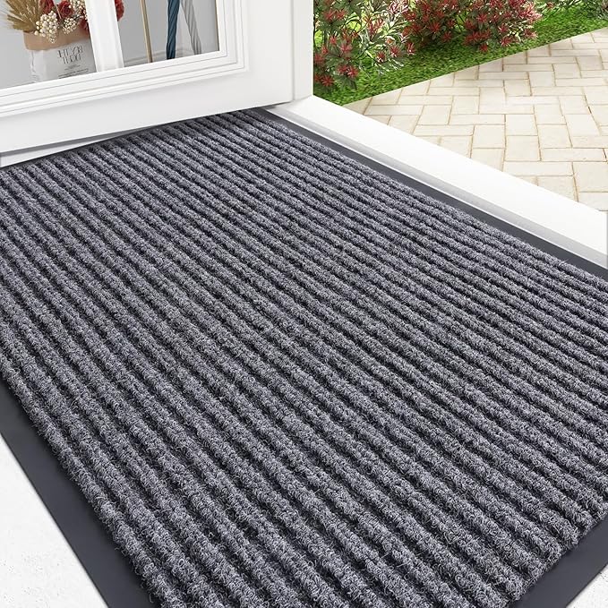 OLANLY Front Door Mat Indoor Outdoor Entrance, Waterproof Heavy Duty Doormat by OLANLY