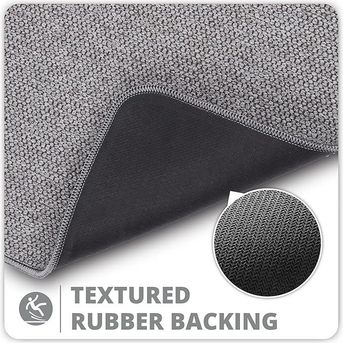 Toilet Rugs U Shaped Bathroom Rug, Machine Washable Non Slip Quick Dry Super - Image 4