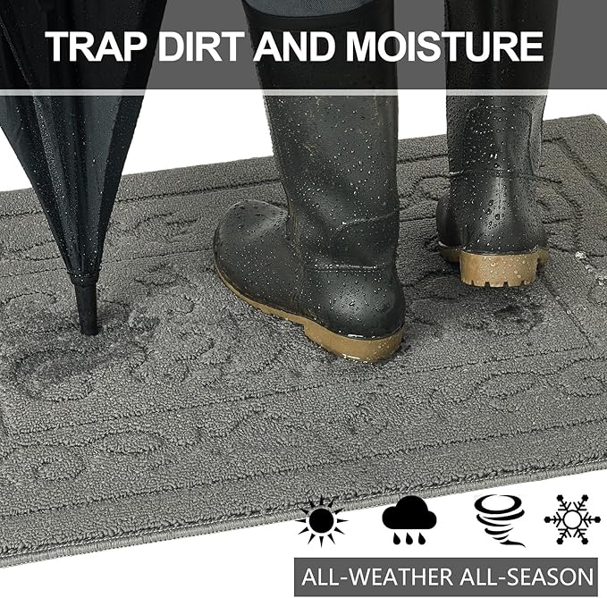 FONEYI Indoor Door Mat 20" x 32", Dirt Trapper Door Mats Non-Slip Entryway Rugs - Image 4