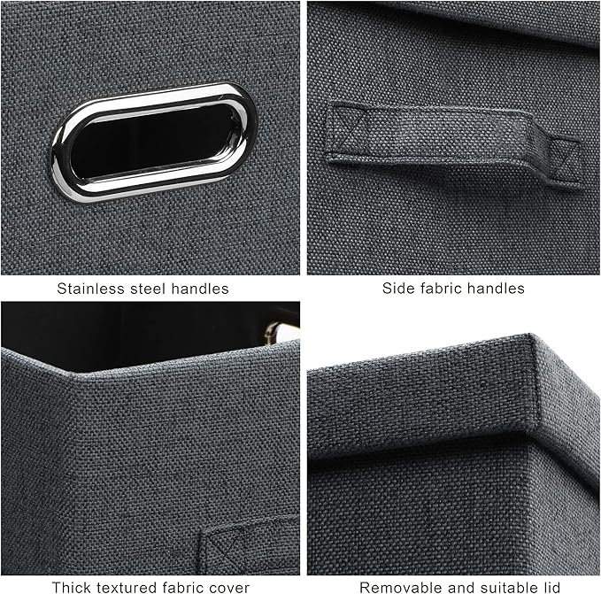 Large 17" 36 Quart Collapsible Stackable Storage Bins - Image 6