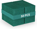 50 Pack Heavy Duty Green Scouring Pads 4x6 Inch – Large Non Scratch Scrub Pads by BayStateImporters