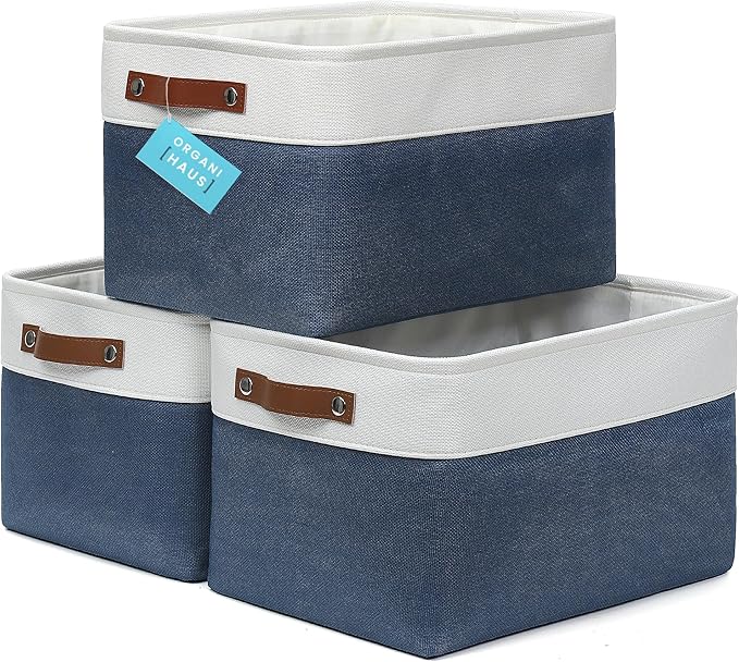 OrganiHaus Large Fabric Storage Baskets by OrganiHaus