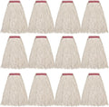 MATTHEW CLEANING 16oz 12Pack Cotton Mop Head Replacement, Cotton Looped-Open by MATTHEWCLEANINGPRODUCTS