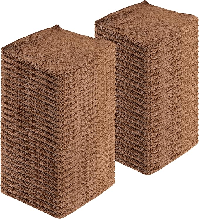 Microfiber Cleaning Cloths, 120 Pack, All-Purpose, Highly Absorbent, Washable by JDHomease