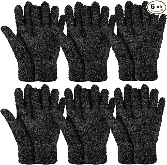 Bencailor 6 Pairs Microfiber Dusting Gloves, Dusting Cleaning Gloves Microfiber by Bencailor