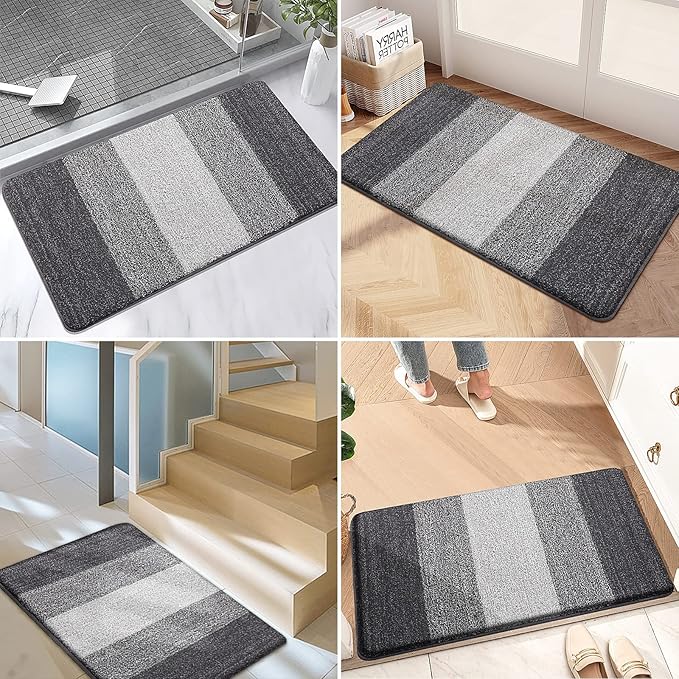 Kitinjoy Indoor Outdoor Door Mat, 40x32 Non-Slip Absorbent Dirt Trapper - Image 6