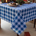 Classic Gingham Buffalo Tablecloth Fabric by Essifunia