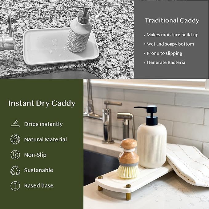 2PCS Water Absorbing Stone Soap Tray - Image 3