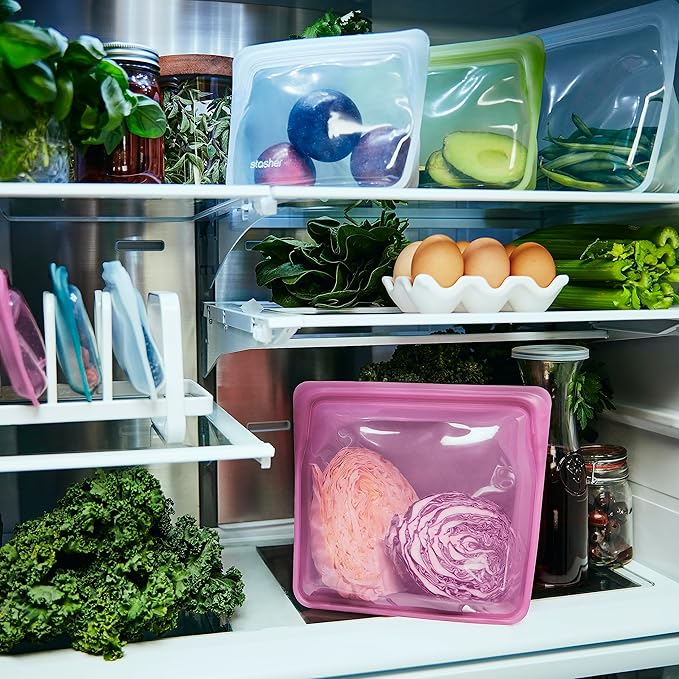Stasher Premium Silicone Reusable Food Storage Stand-Up Bag Mega, Sous Vide - Image 2
