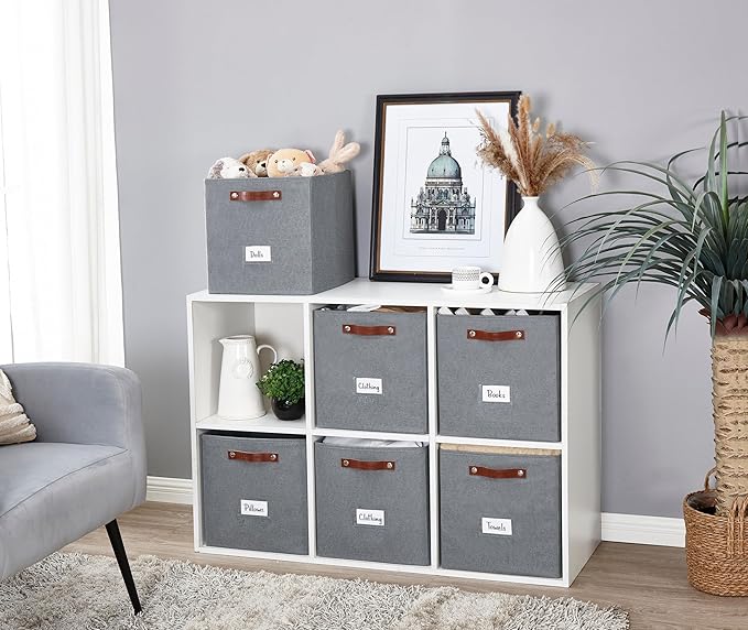 DECOMOMO Storage Cubes, Fabric Organizer Bins - Image 2