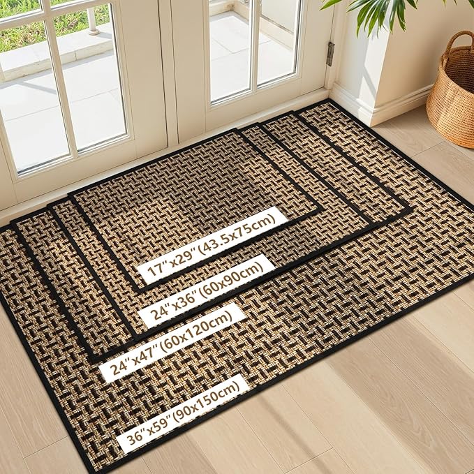 LEKEEPGO Door Mat Indoor Entrance 36"x59", Absorbent Indoor Door Mat Large - Image 7