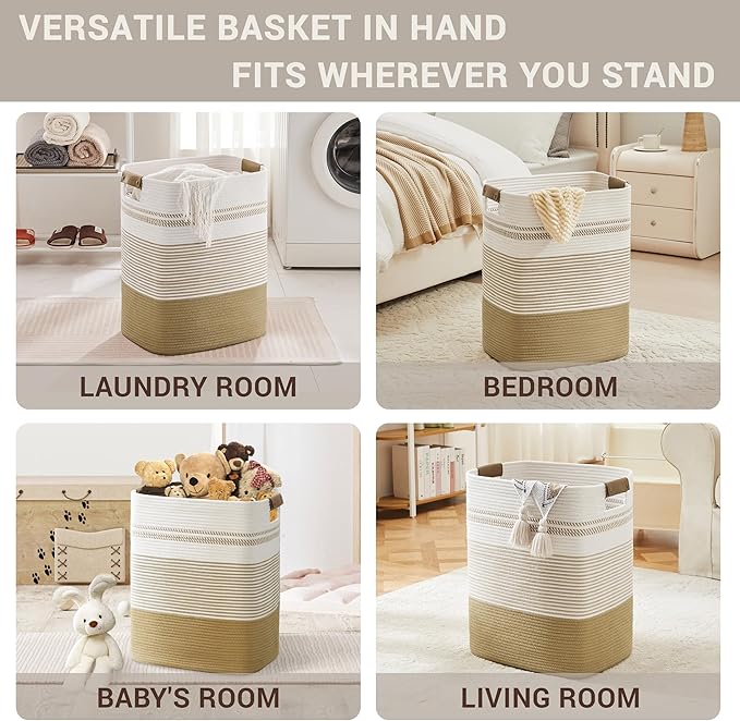 85L Tall Laundry Hamper with Handles - Image 4