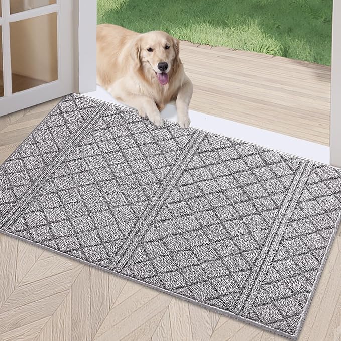 REFETONE Indoor Doormat, Front Back Door Mat 32"x48" Absorbent Rubber Backing by Refetone