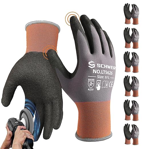 Schwer 6 Pairs Safety Work Gloves by SCHWER