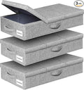 punemi Under Bed Storage Containers, Long Flat Firm Sides Underbed Organization by Punemi