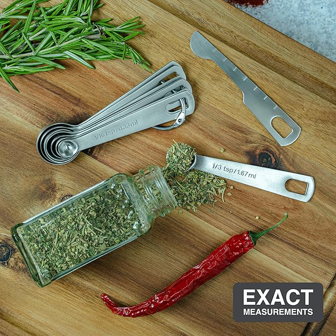 BALCI - 9 Measuring Spoons, Heavy Duty 18/8 Premium Stainless Steel Measuring - Image 5