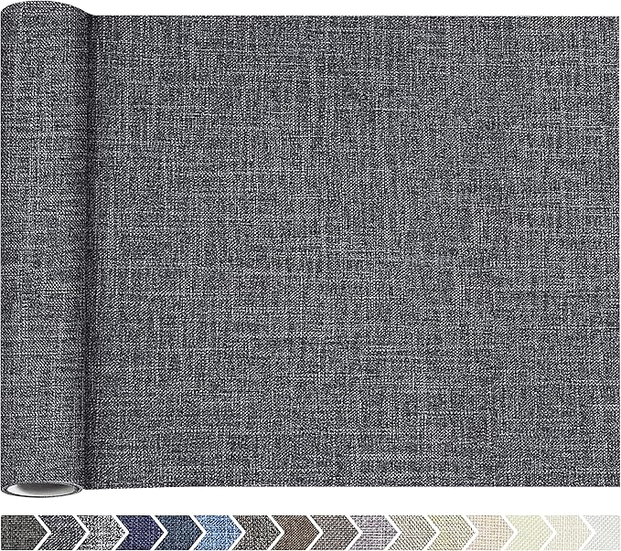 KING MOUNTAIN Fine Linen Fabric Patches, Self-Adhesive, 12x40 inch, by ForABetterHomeLife