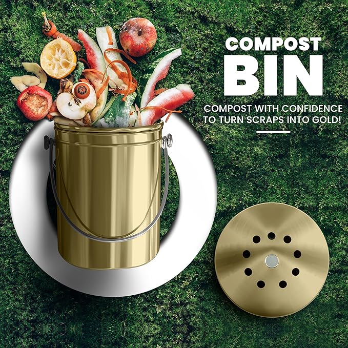 Utopia Kitchen Compost Bin for Kitchen Countertop - Image 2