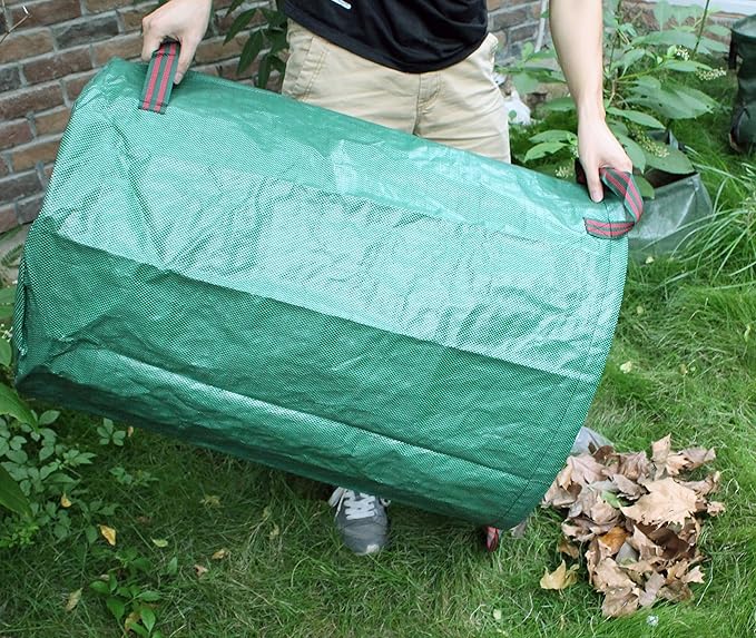 Gardzen 3-Pack 32 Gallon Yard Waste Bags, Reusable Heavy Duty Collapsible - Image 6