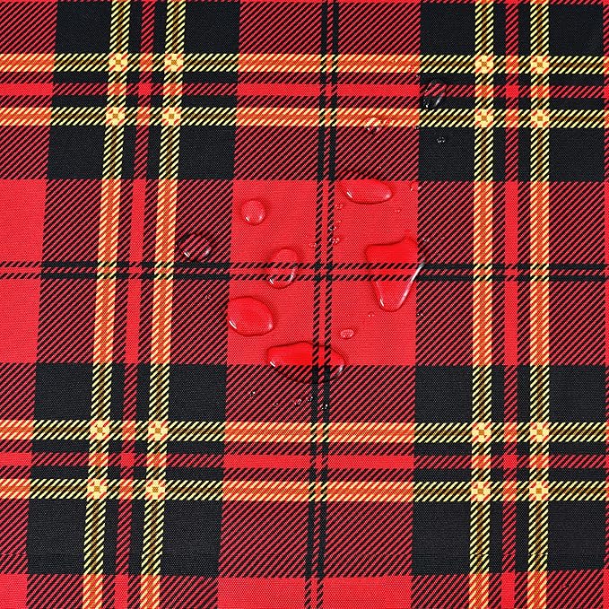 Tartan Waterproof Christmas Plaid Tablecloth Fabric - Image 3