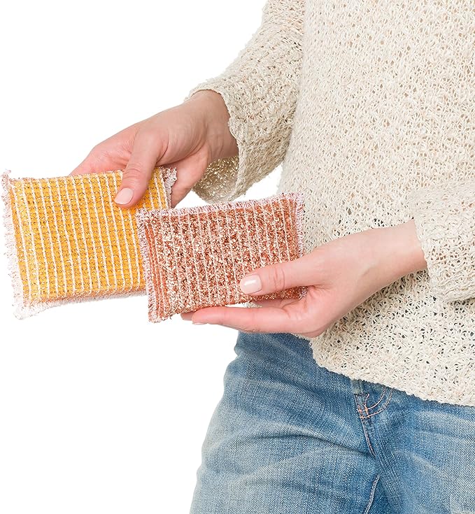 Redecker Copper Sponge, Includes 5 Large and 5 Medium Copper Fiber Sponges - Image 5