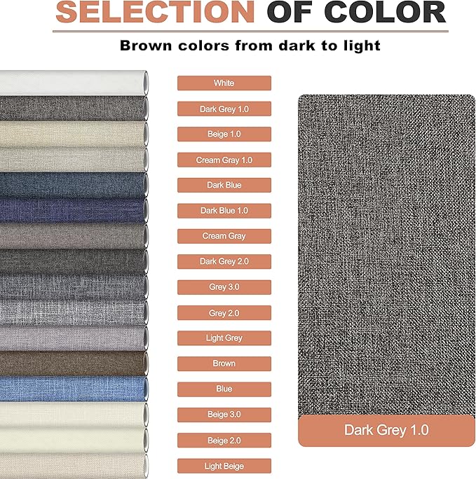 KING MOUNTAIN Coarse Linen Repair Patches, Self-Adhesive, 12x40 Inch, Dark Grey - Image 4