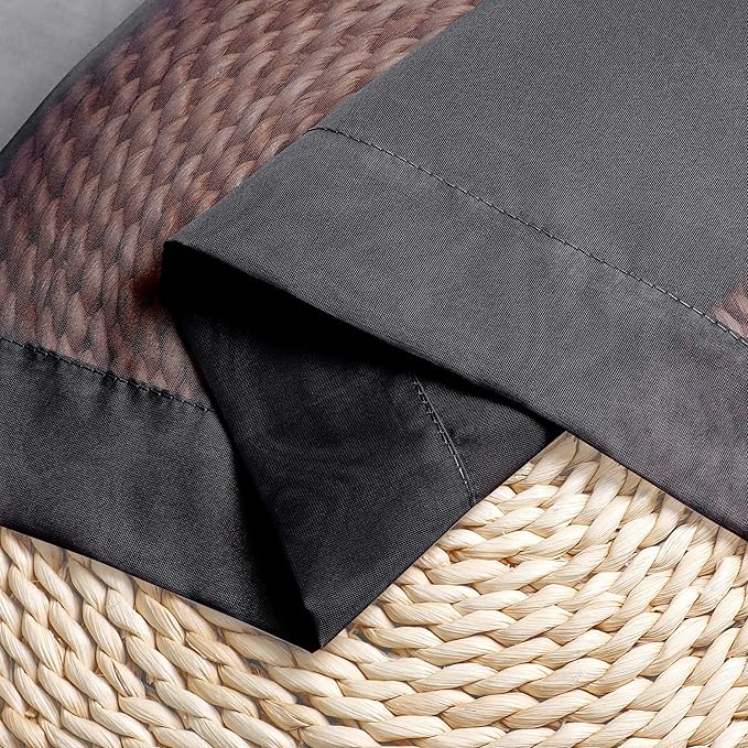 Chyhomenyc Black Sheer Curtains 30 inch Length 2 Panels, Light Filtering Voile - Image 8