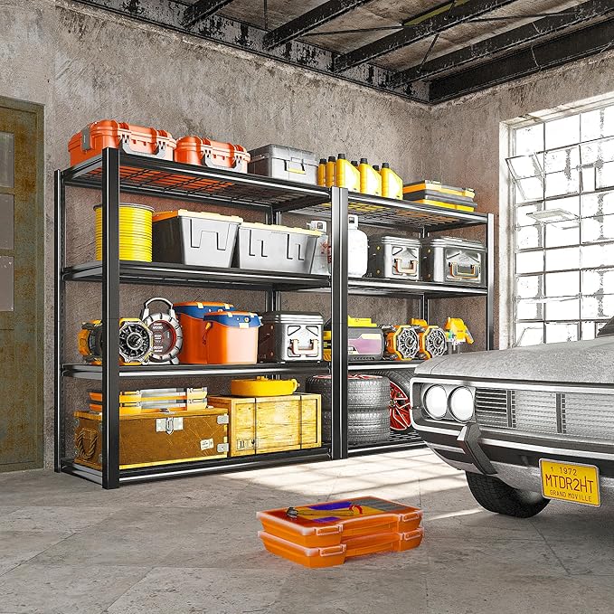 REIBII 40" W Garage Shelving 2240 LBS Storage Shelves Adjustable Heavy Duty - Image 2