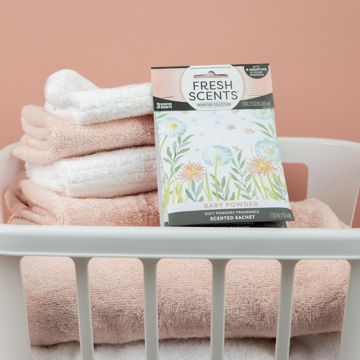 Fresh Scents Baby Powder Scented Sachets 6 Pack