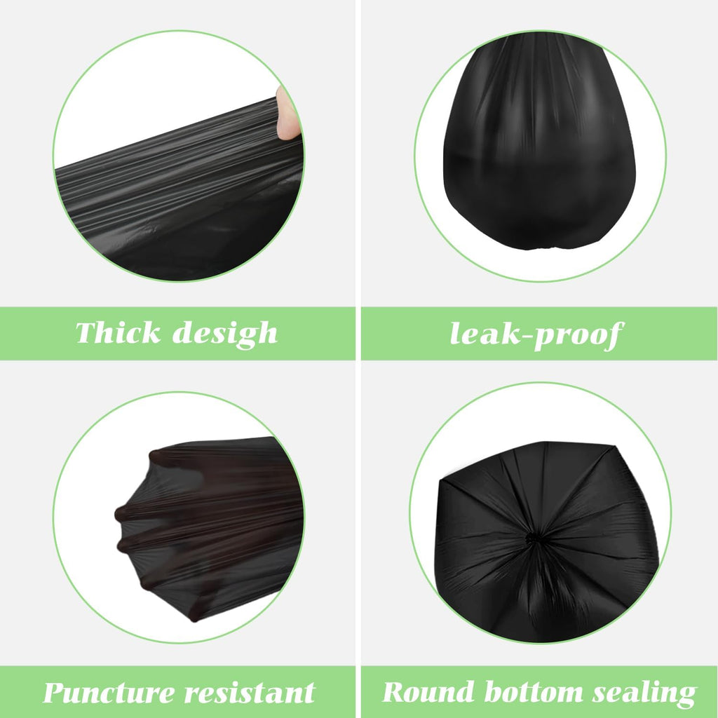 5 Gallon 180 Counts Small Strong Trash Bags Garbage Bags by , Fit 18-20 Liter, 4.5-5,5.3 Gal Trash Bin Liners for Home Office Kitchen Bathroom Bedroom, Black