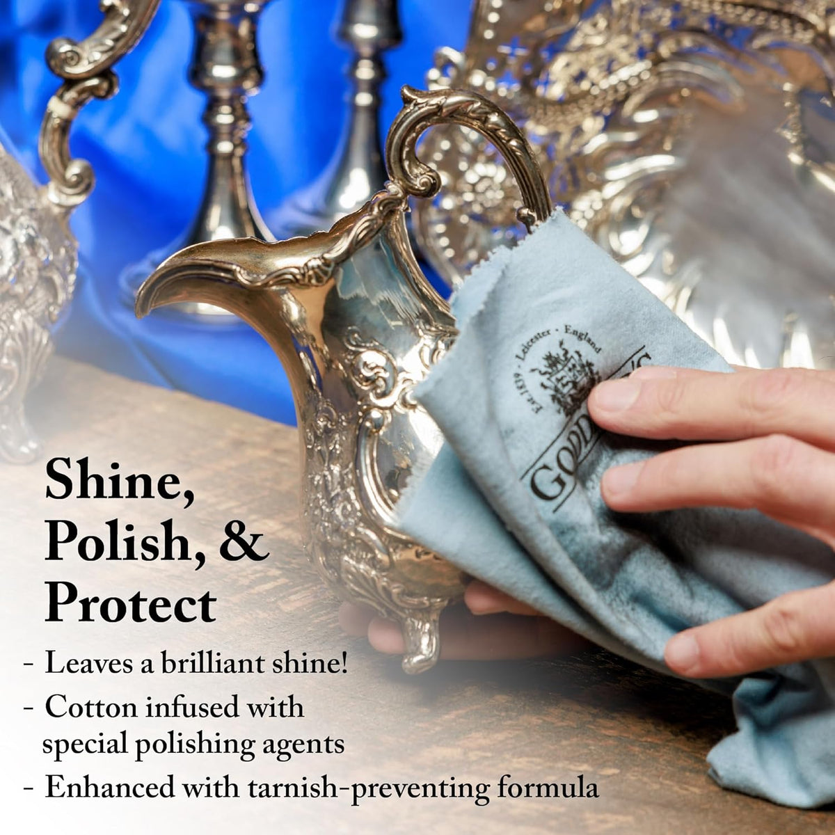 Silver Polishing Cloth, Silver Cleaner & Tarnish Remover, 1 Pack